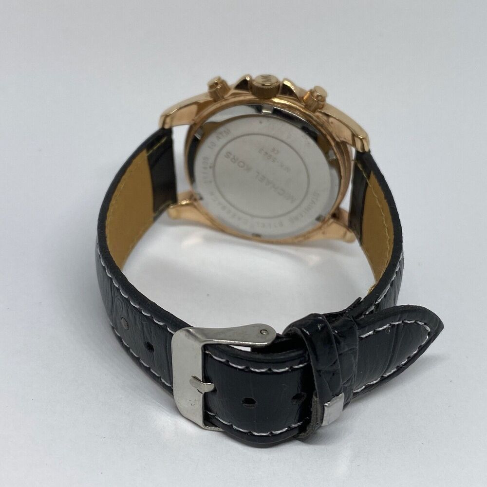 Michael Kors Blair MK5943 Women's Black Leather Analog Dial Quartz Watch WO324 - Picture 10 of 12